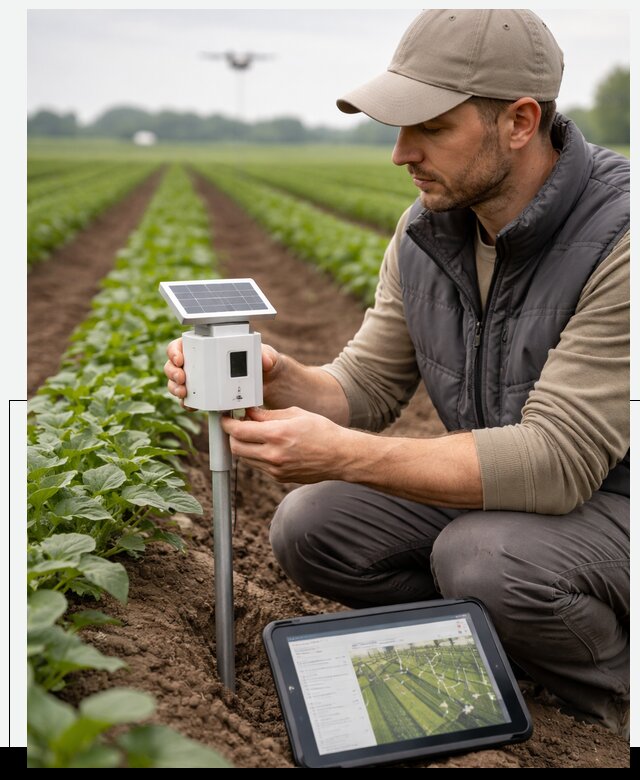 IoT мониторинг сельскохозяйственных полей и контроля в Беслане