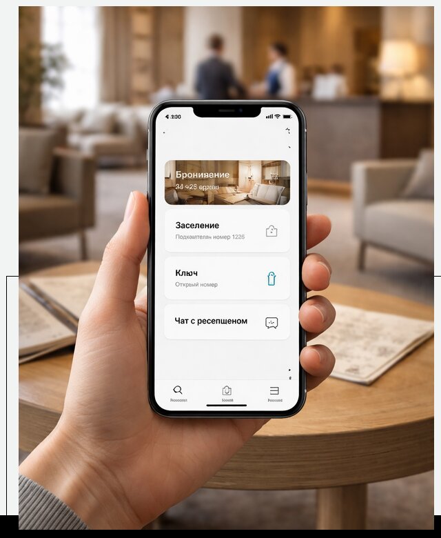 Мобильное приложение для гостей отеля в Беслане, управление сервисом